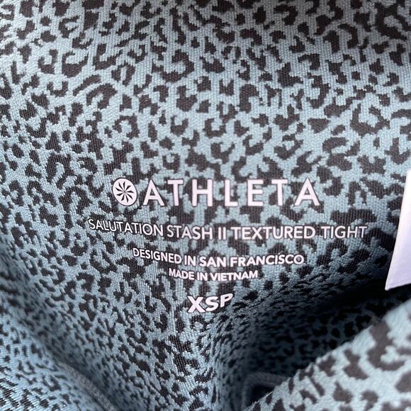 Athleta Salutation Stash II Textured Tight Womens Active Leggings XSP Petite NWT - Picture 6 of 10